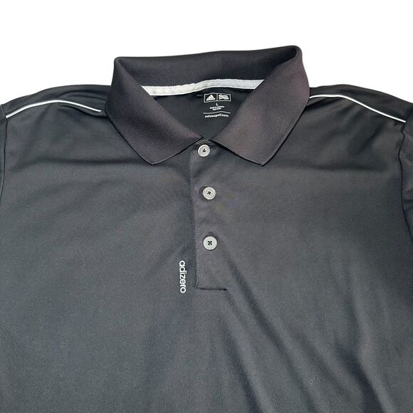 Adidas Adizero Running 3/4 Button Up Long Sleeve Shirt Men's Size Large Black - Picture 3 of 5
